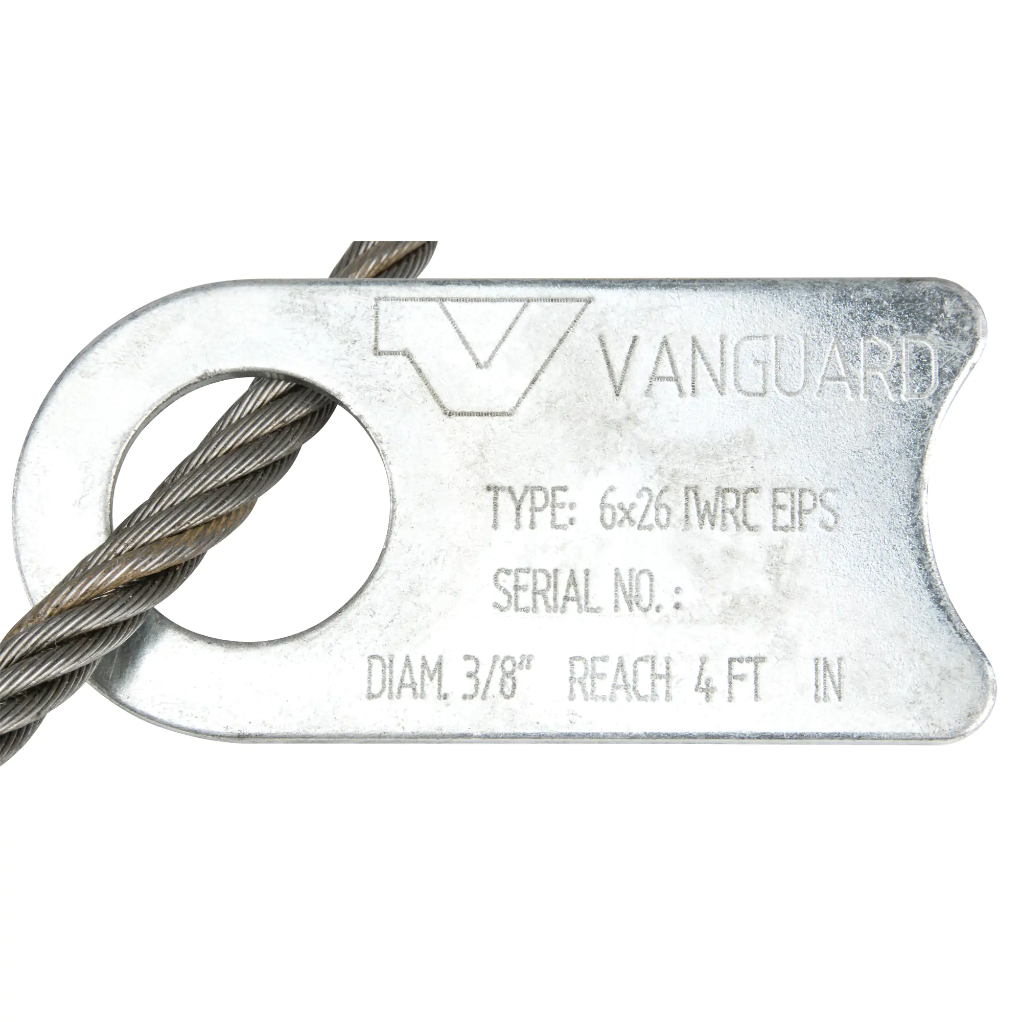 Vanguard Eye & Eye Wire Rope Lifting Sling - 1/2" x 6ft - Image 3