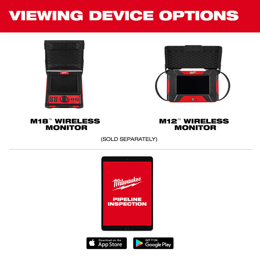 Milwaukee M12 65ft Ultra Flex Compact Inspection Camera Kit - Image 9