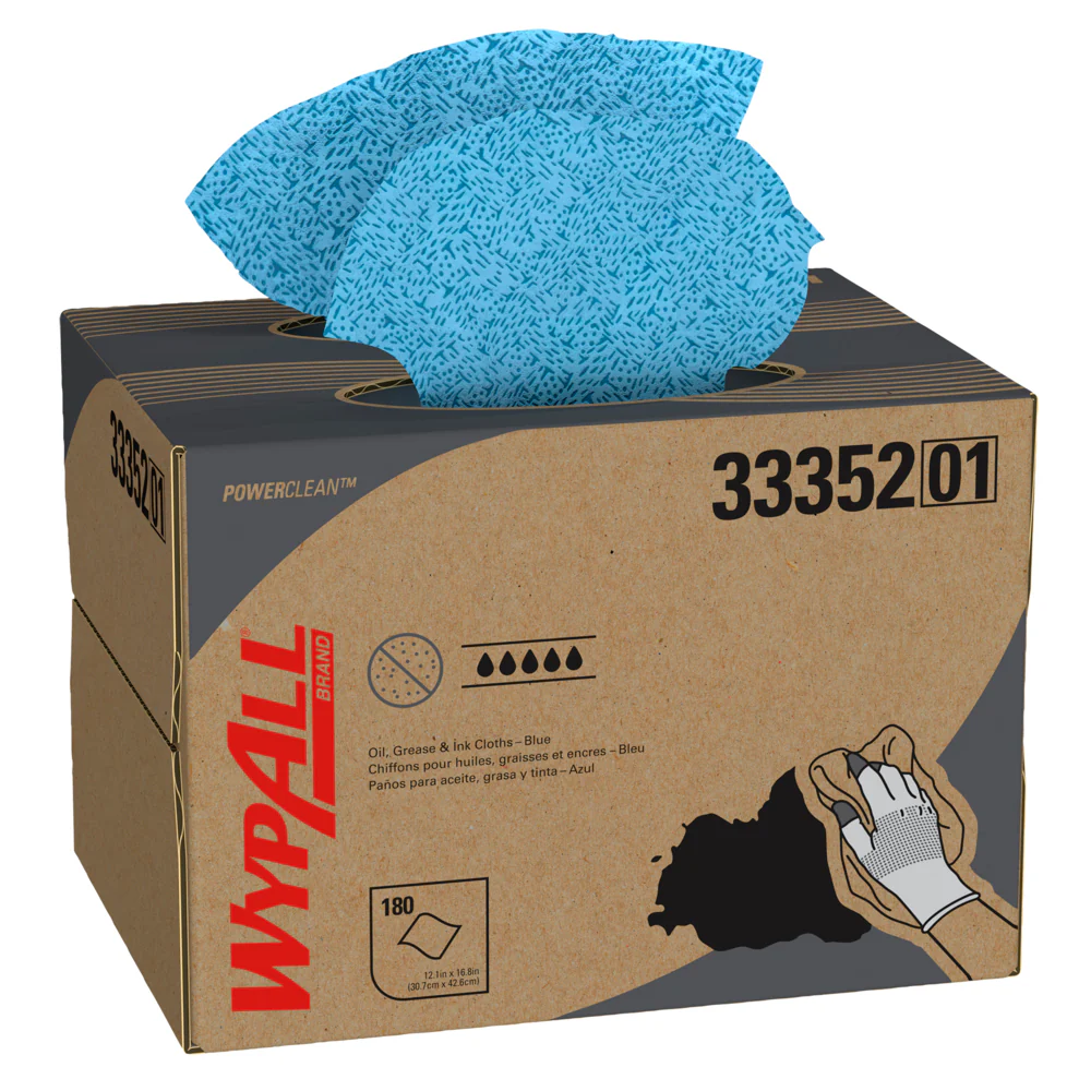 WypAll® Oil Grease & Ink Blue Wipe Cloths - 16.8" x 12.1" - Image 3