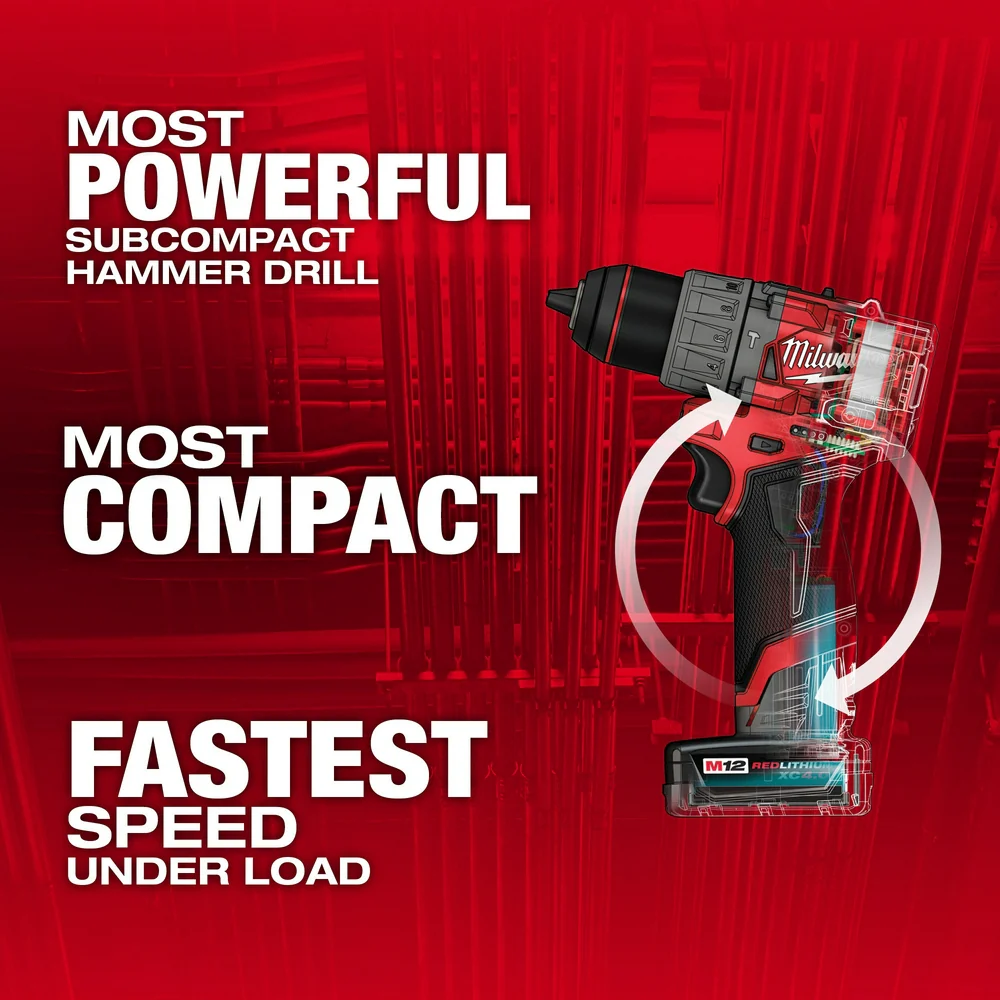 Milwaukee M12 FUEL 1/2" Hammer Drill/Driver Kit - Image 2