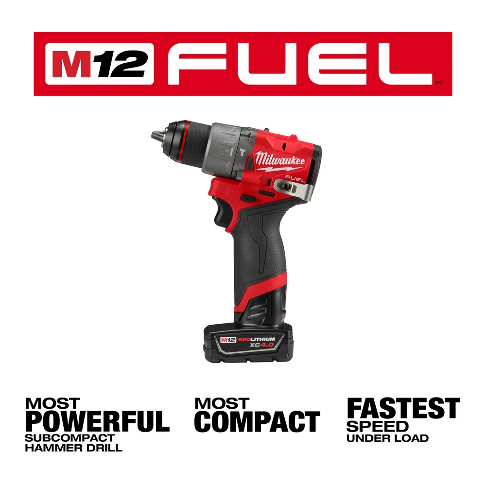 Milwaukee M12 FUEL 1/2" Hammer Drill/Driver Kit - Image 3