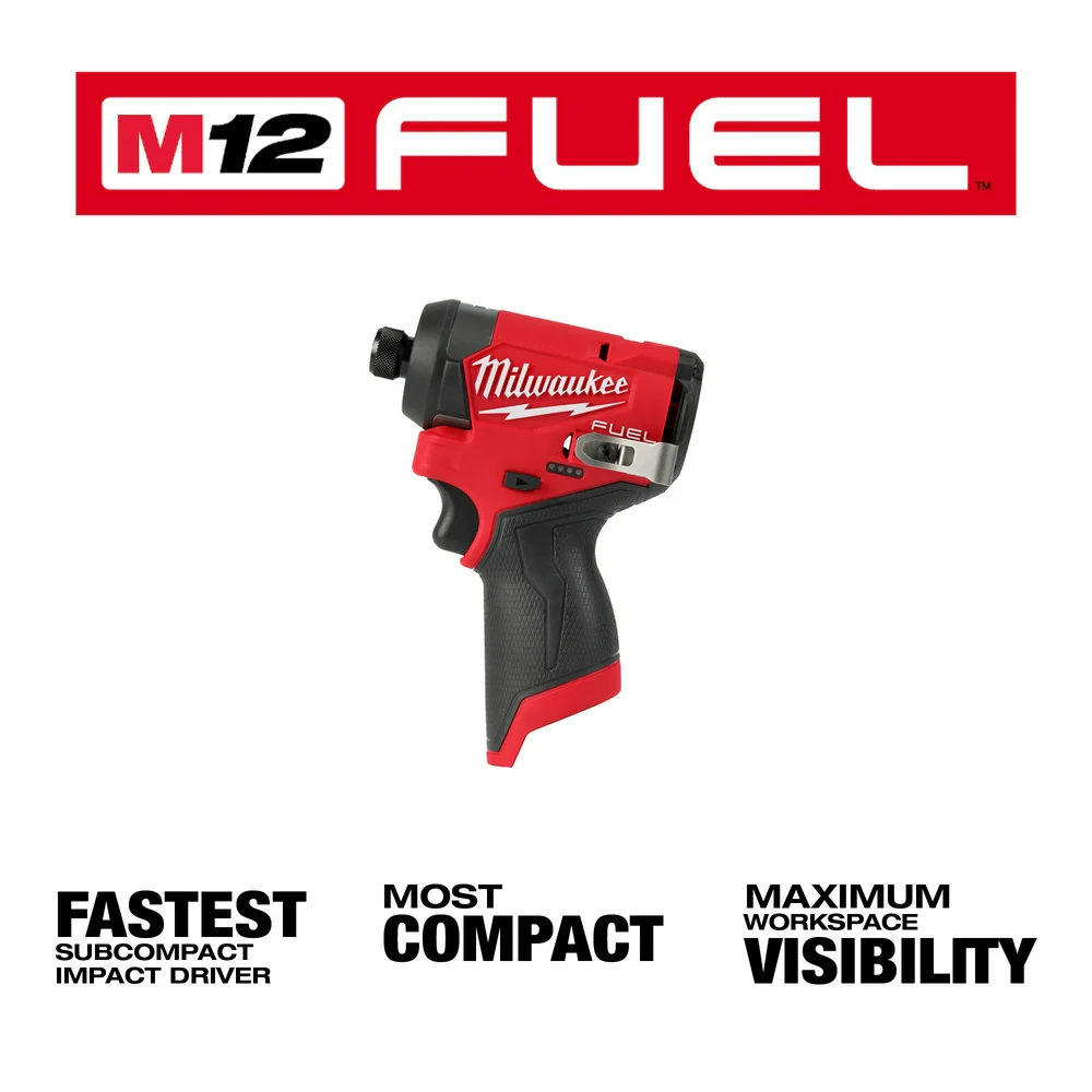 Milwaukee 3453-20 M12 FUEL Cordless 1/4" Hex Impact Driver - Tool Only - Image 3