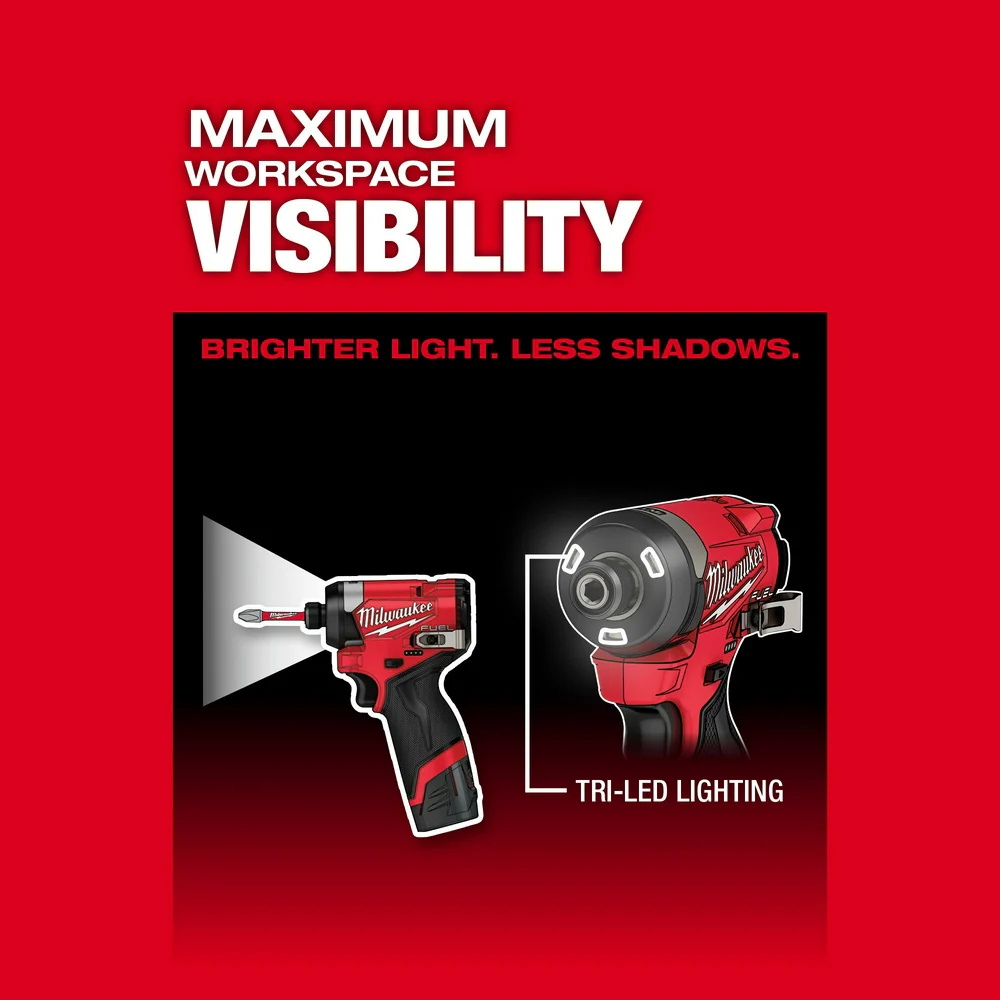 Milwaukee 3453-20 M12 FUEL Cordless 1/4" Hex Impact Driver - Tool Only - Image 7