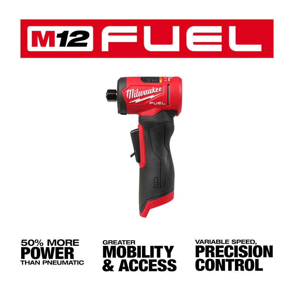 Milwaukee M12 FUEL 1/4" Right Angle Die Grinder - Tool Only - Image 2