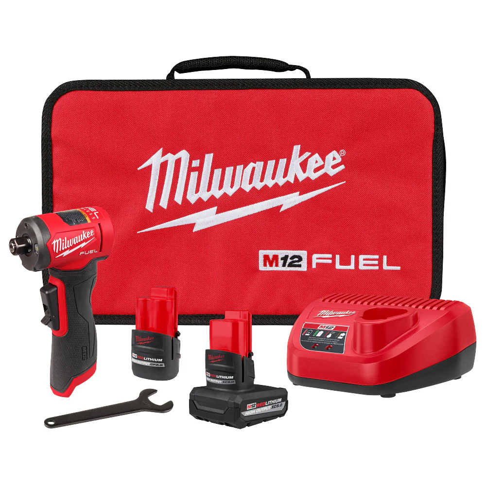 Milwaukee M12 FUEL 1/4" Right Angle Die Grinder Kit - Image 16