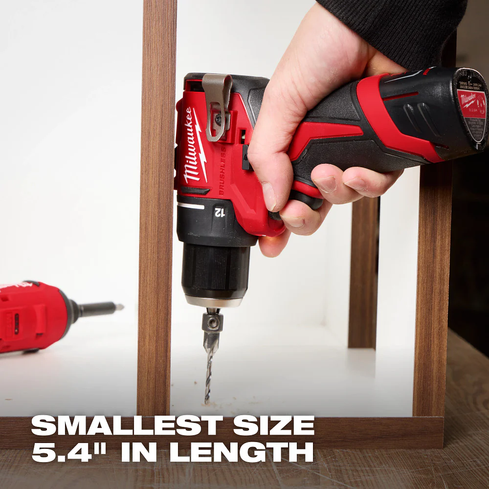 Milwaukee M12 Subcompact Brushless Drill/Driver Combo Kit - Image 8