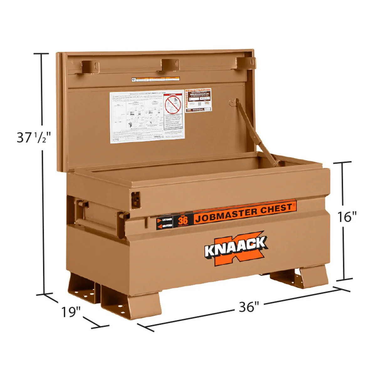 Knaack Model 36 JOBMASTER™ Jobsite Chest - 36" x 19" x 21" - Image 3