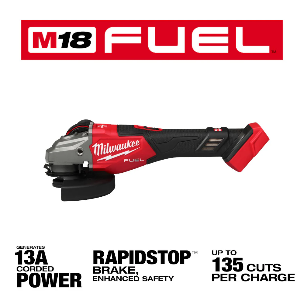 Milwaukee M18 FUEL™ 4-1/2"-6" Braking Grinder w/ Slide Switch - Tool Only - Image 2