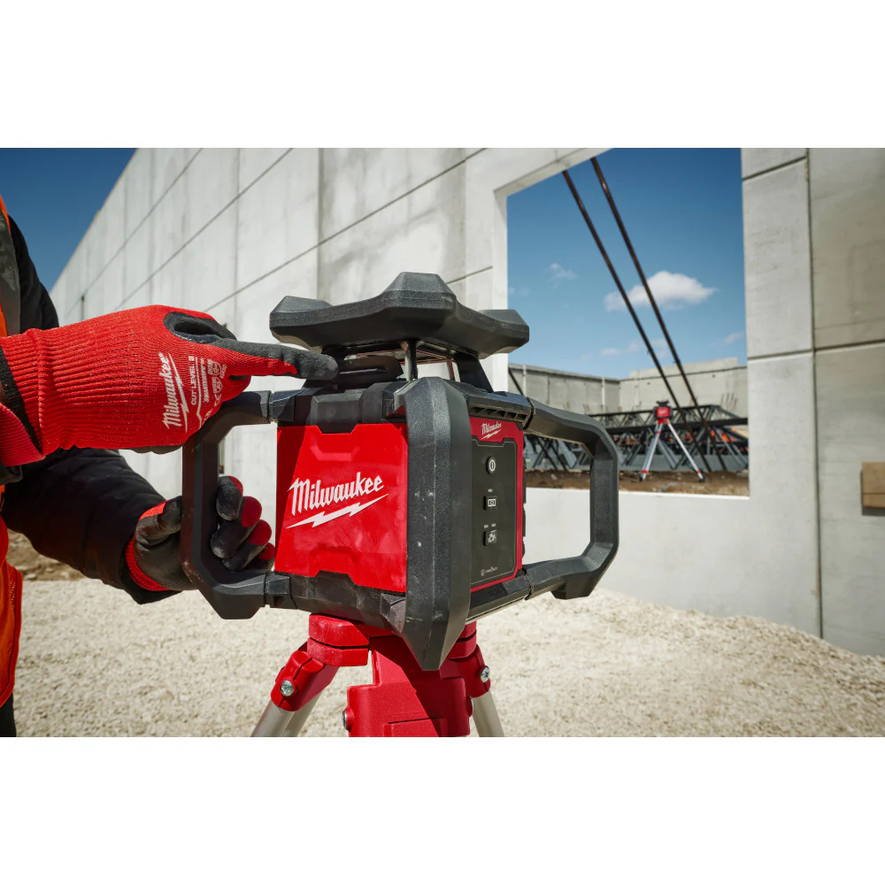 Milwaukee M18 Red Exterior Rotary Laser Level Kit w/ Receiver, Tripod, Grade Rod - Image 7
