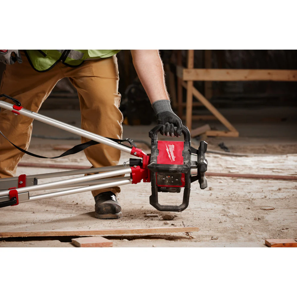 Milwaukee M18 Red Exterior Rotary Laser Level Kit w/ Receiver, Tripod, Grade Rod - Image 8