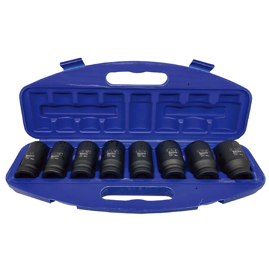 Tooltech 9 pc. Deep Impact 3/4" Drive SAE Socket Set