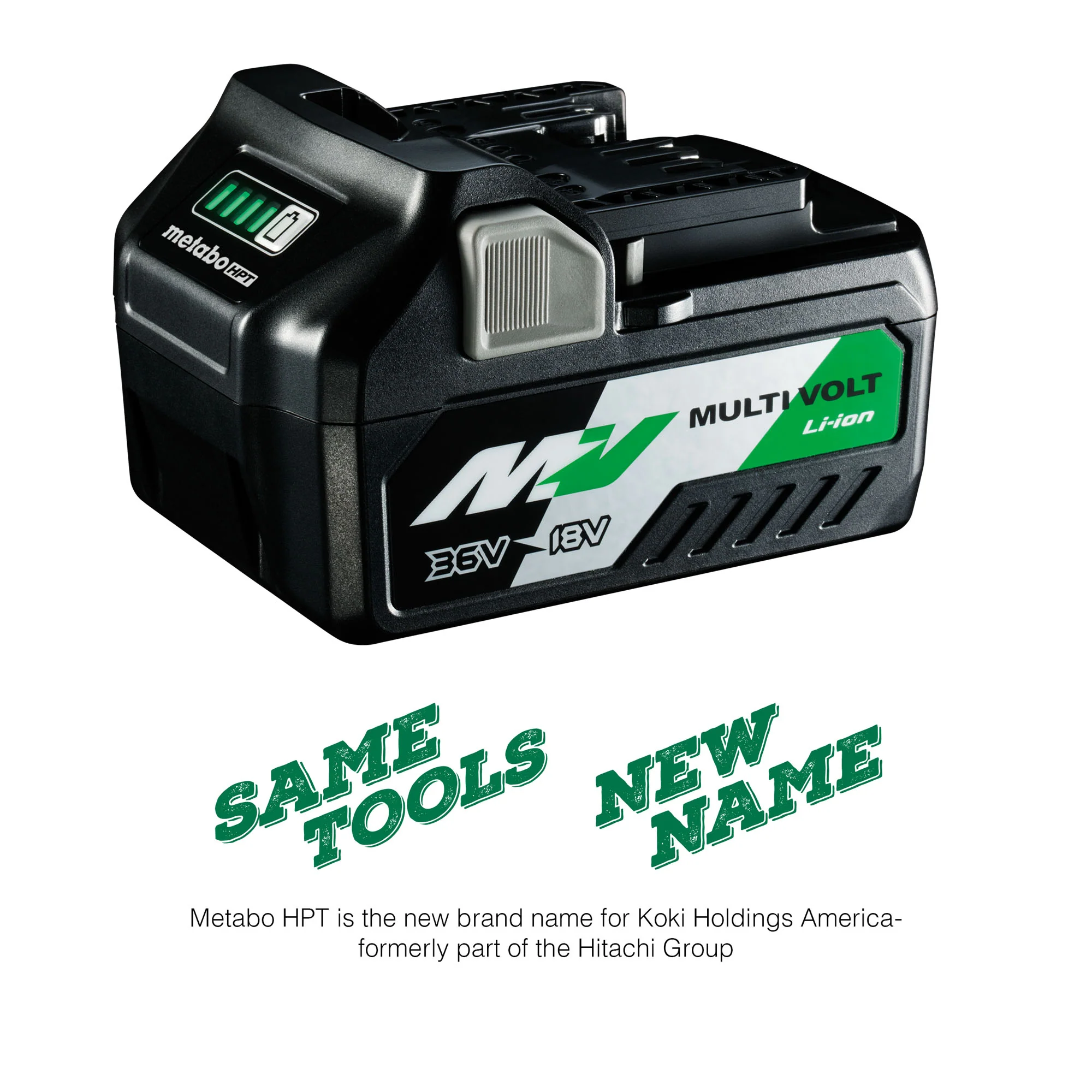 Metabo HPT 36V/18V MultiVolt Lithium-Ion Slide Battery - 2.5/5.0Ah - Image 2