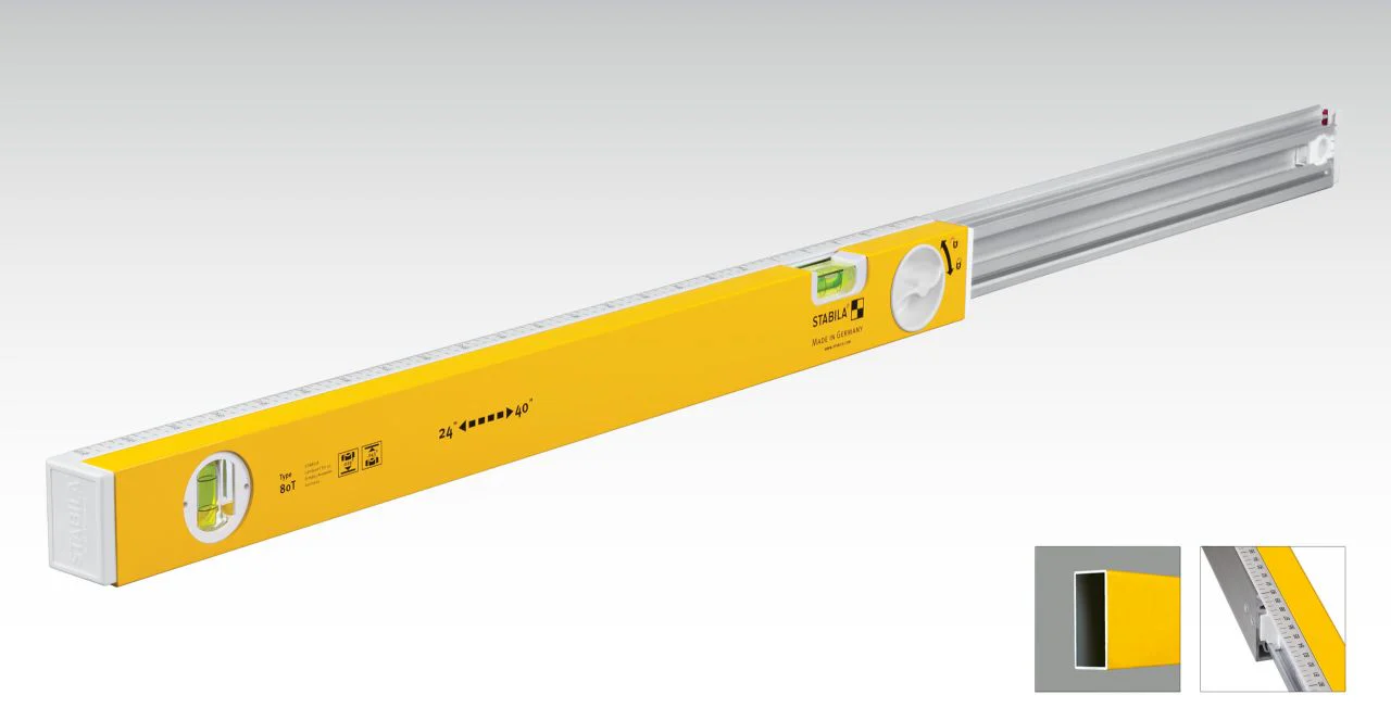Stabila 78" & 32" Type 196 Jamber Spirit Level Set - Image 4