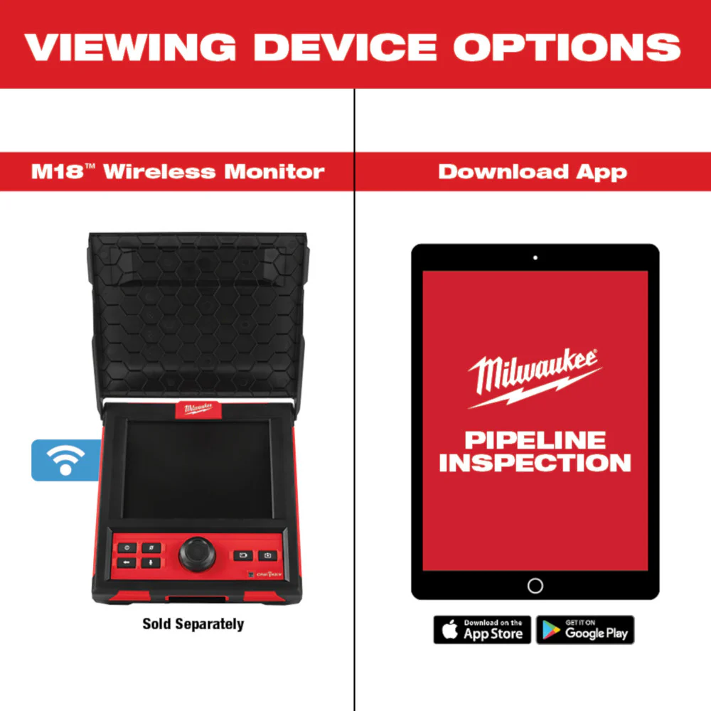 Milwaukee M18™ 120ft Mid-Stiff Modular Pipeline Inspection System - Image 10