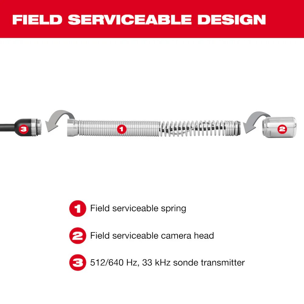 Milwaukee M18™ 200ft Stiff Modular Pipeline Inspection System - Image 9