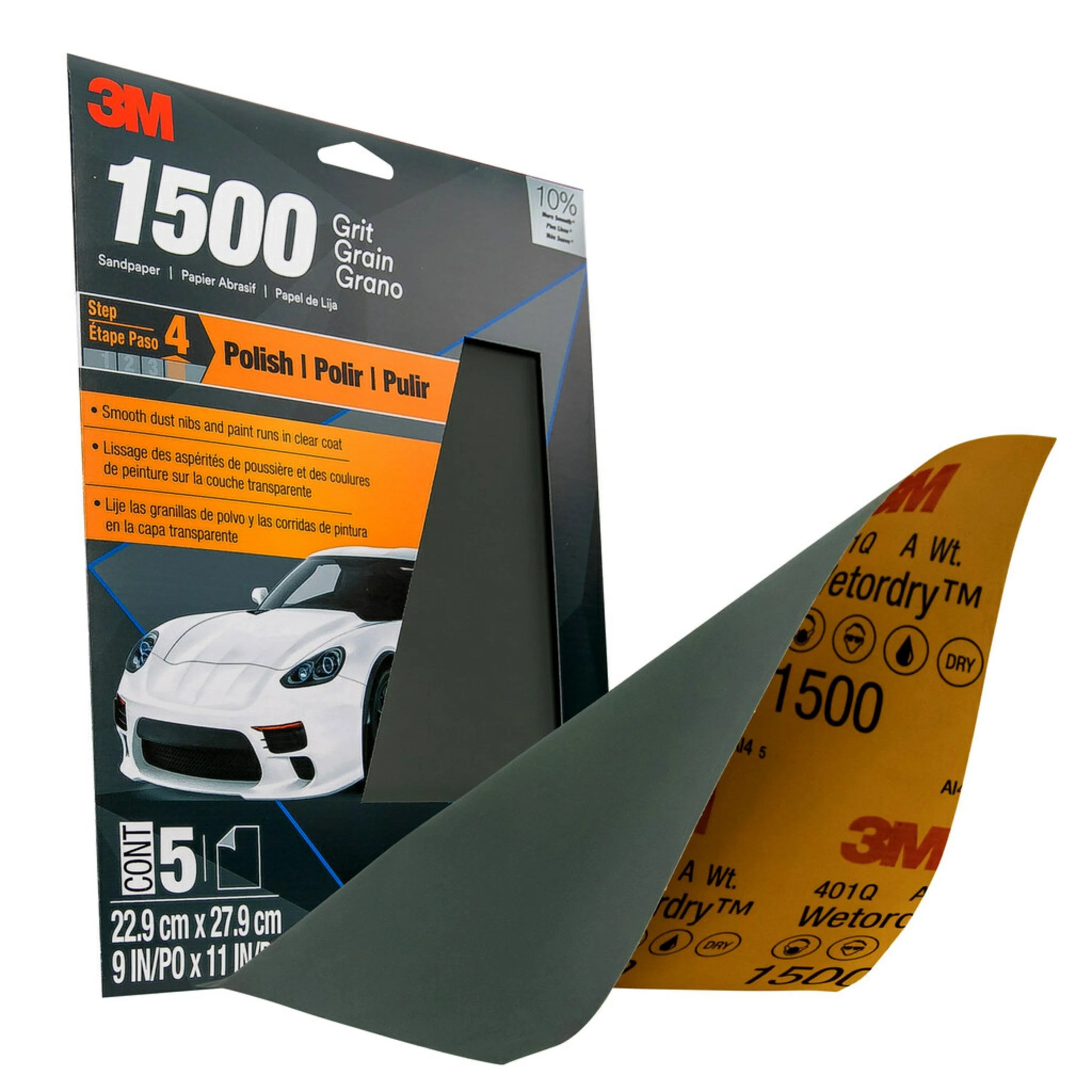 3M™ 5PK Wetordry™ Sandpaper - 9 x 11" - Image 15