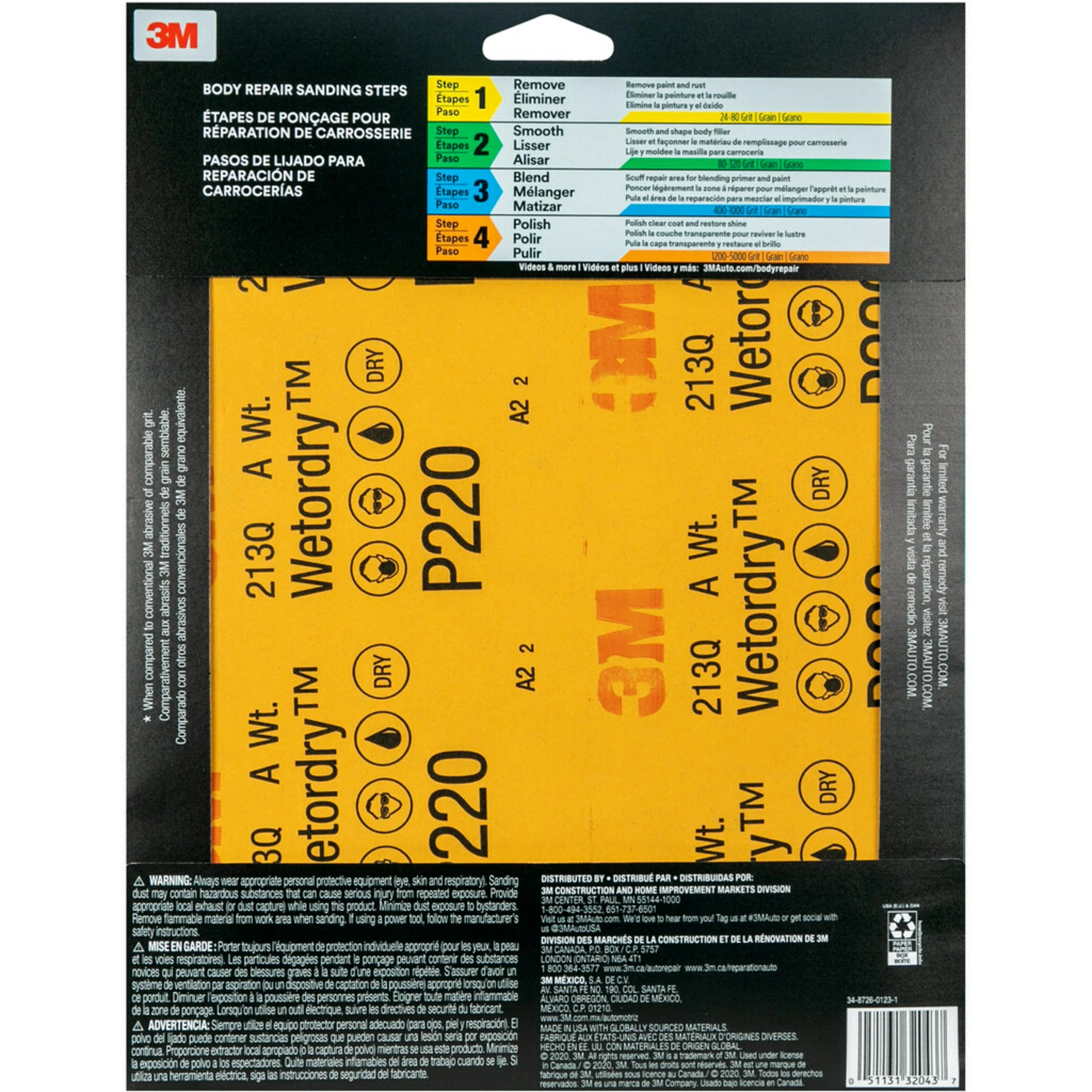 3M™ 5PK Wetordry™ Sandpaper - 9 x 11" - Image 5