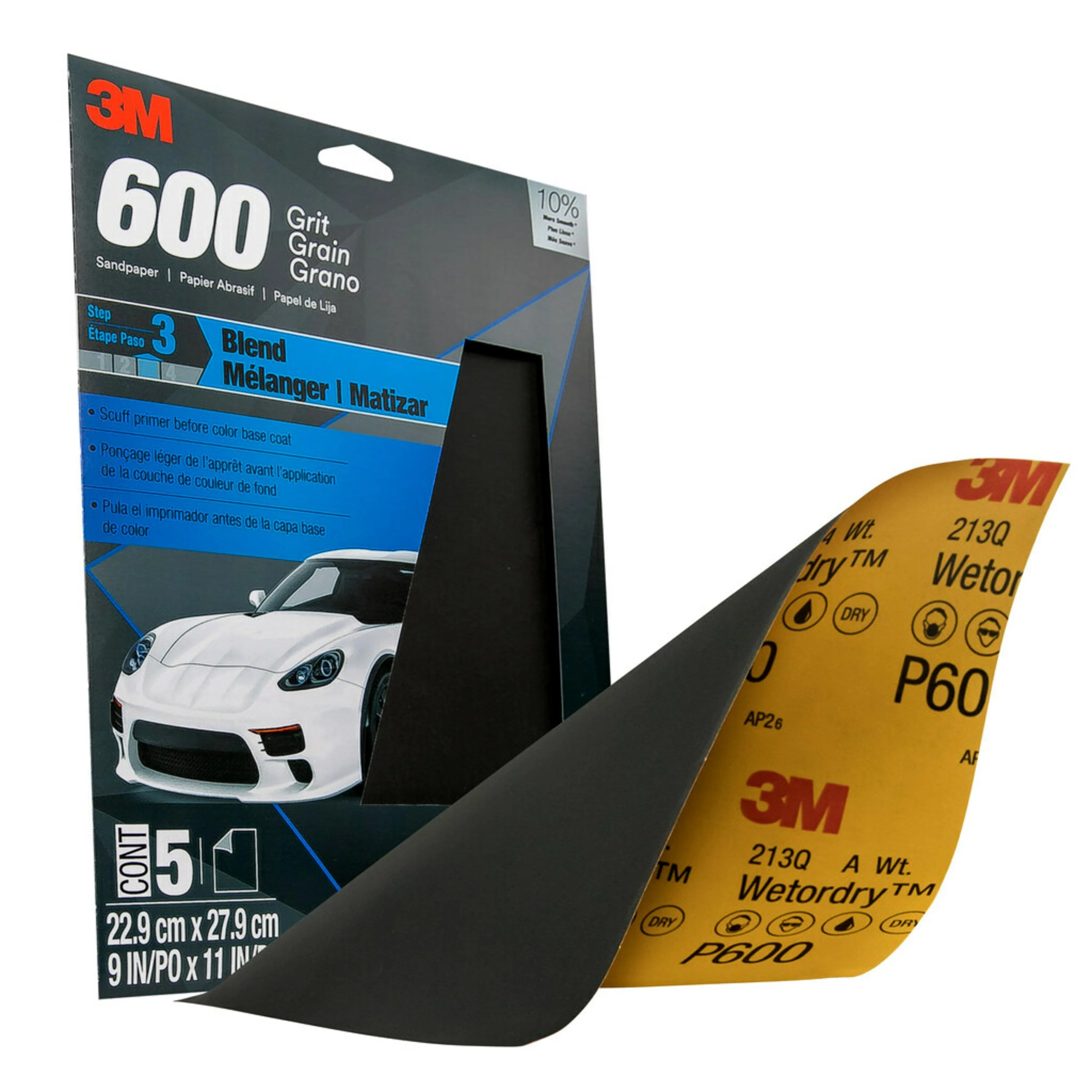 3M™ 5PK Wetordry™ Sandpaper - 9 x 11" - Image 7