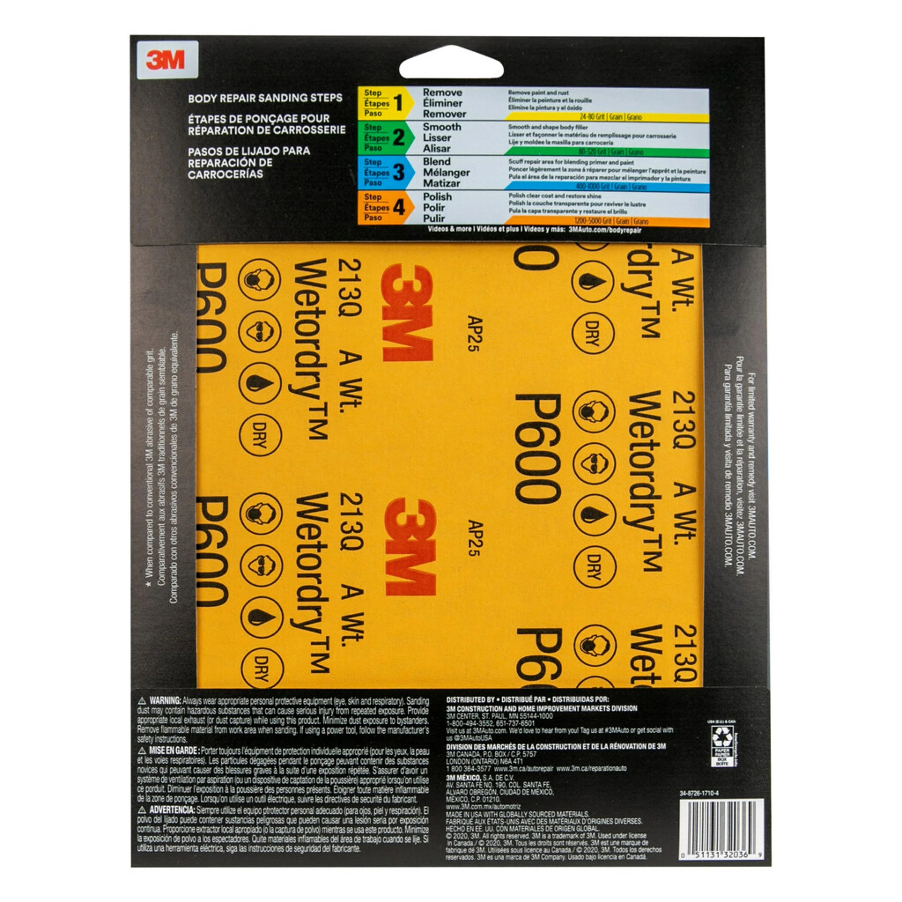 3M™ 5PK Wetordry™ Sandpaper - 9 x 11" - Image 9