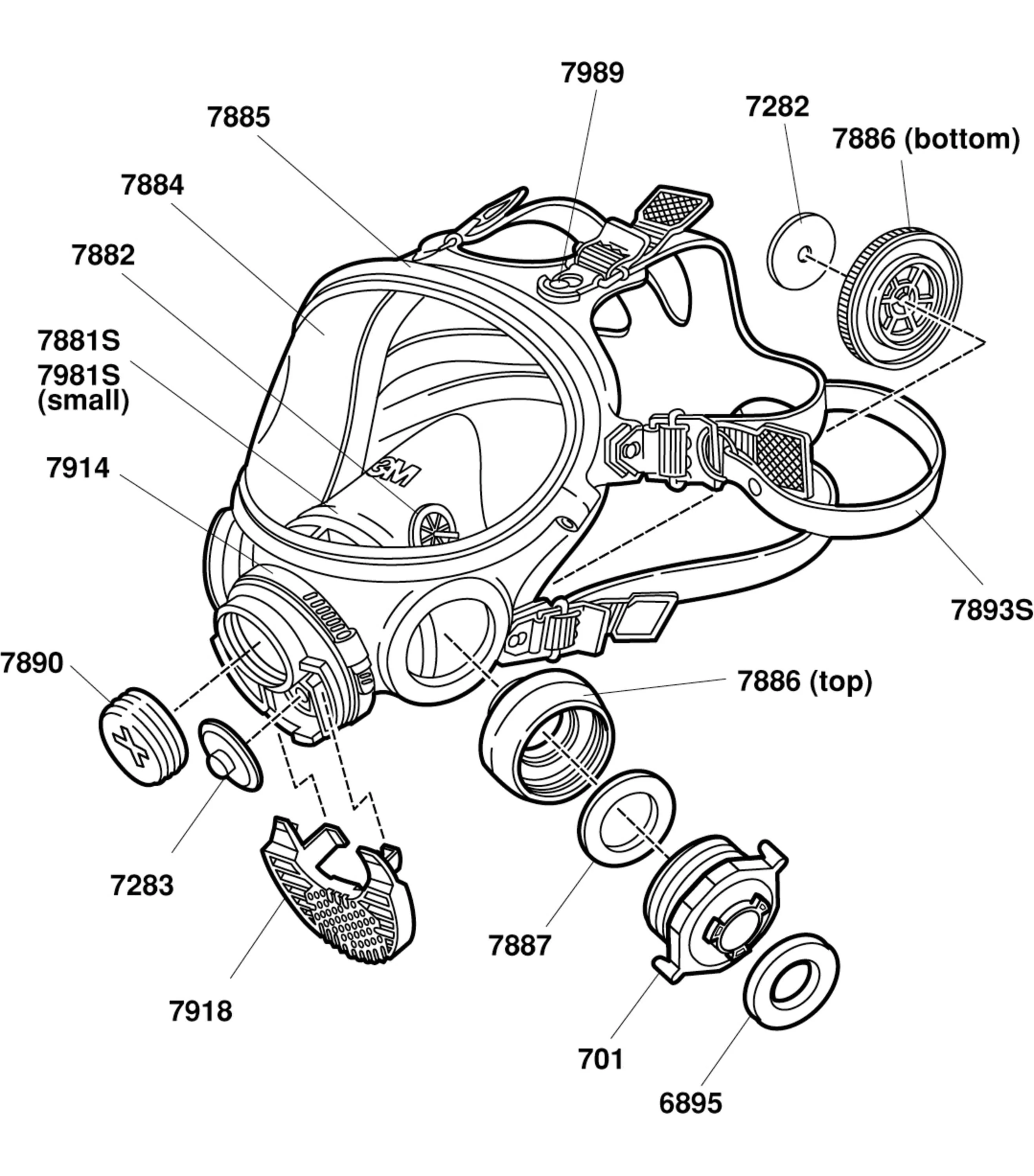 3Mâ„¢ 7000 Series Full Facepiece Reusable Respirator - Image 5