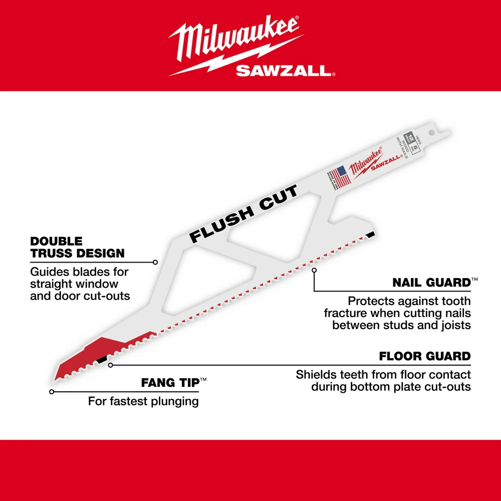 Milwaukee 12" Flush Cut SAWZALL® Blade - Image 4