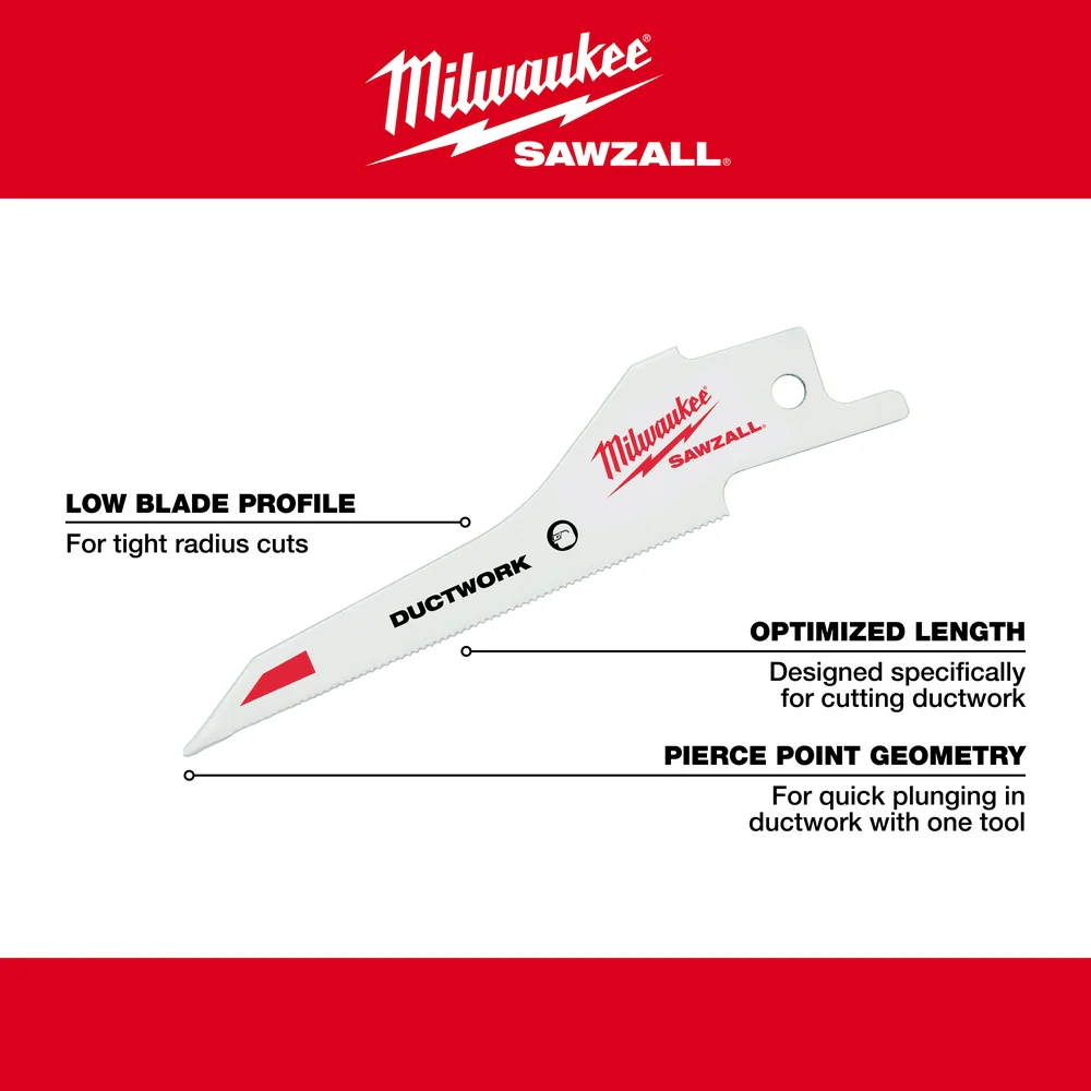 Milwaukee SAWZALL® 5PK 30 Grit Ductwork Blade SAWZALL Blade - Image 5