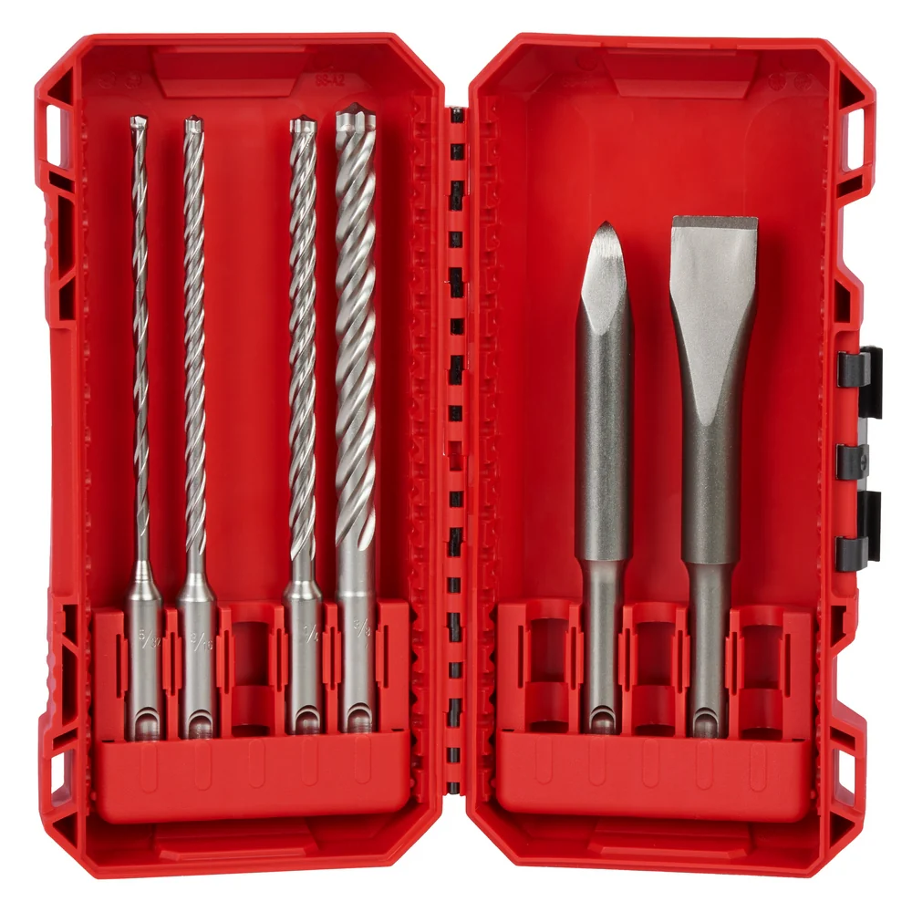 Milwaukee SDS Plus MX4 4-Cutter & Chisel Kit - 6 Piece - Image 12