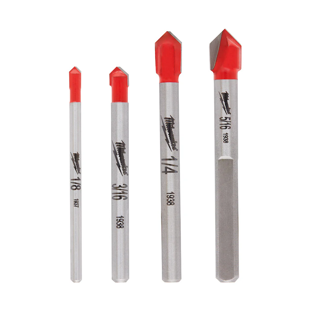 Milwaukee 4 pc. Glass and Tile Drill Bit Set