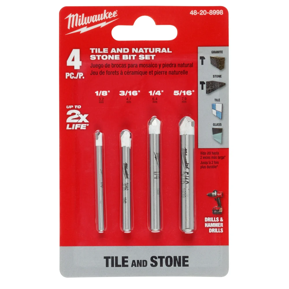 Milwaukee 4 pc. Tile and Natural Stone Drill Bit Set - Image 9