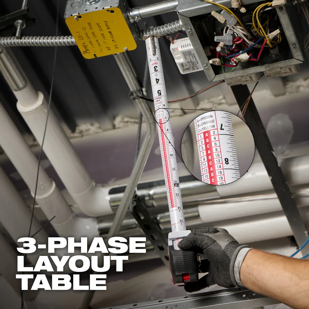 Milwaukee 25ft Electrician's Magnetic Tape Measure - Image 7
