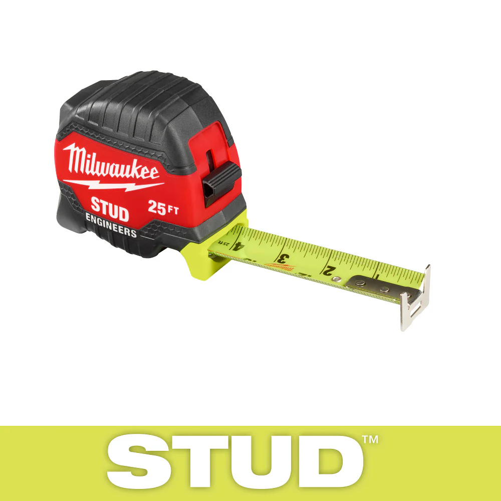 Milwaukee 25ft STUD Tape Measure (Engineer's Scale)
