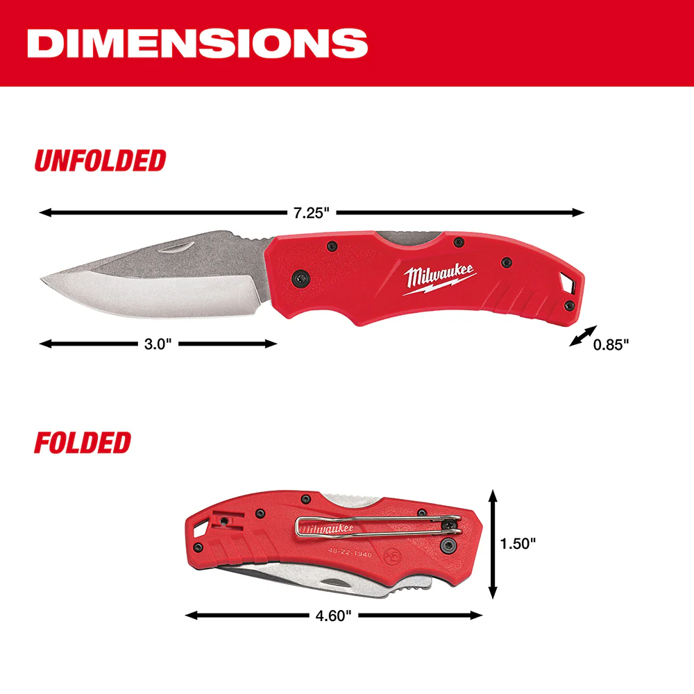 Milwaukee Lockback Pocket Knife - Image 3