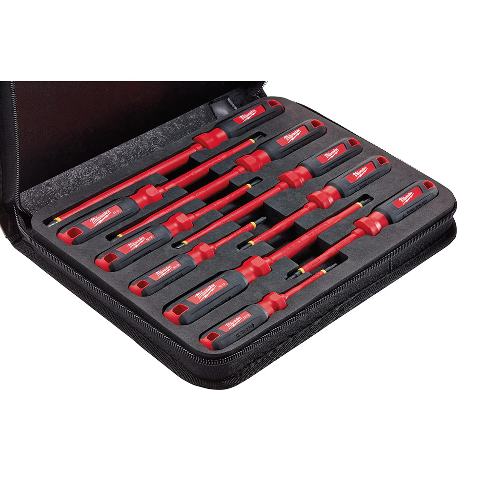 Milwaukee 10PC 1000V Insulated Screwdriver Set w/ EVA Foam Case - Image 7