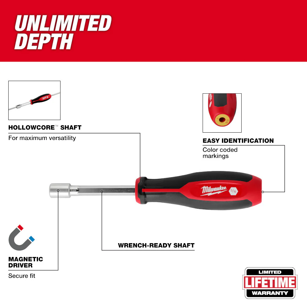 Milwaukee 7 pc. HollowCore™ Magnetic Nut Driver Set - SAE - Image 3