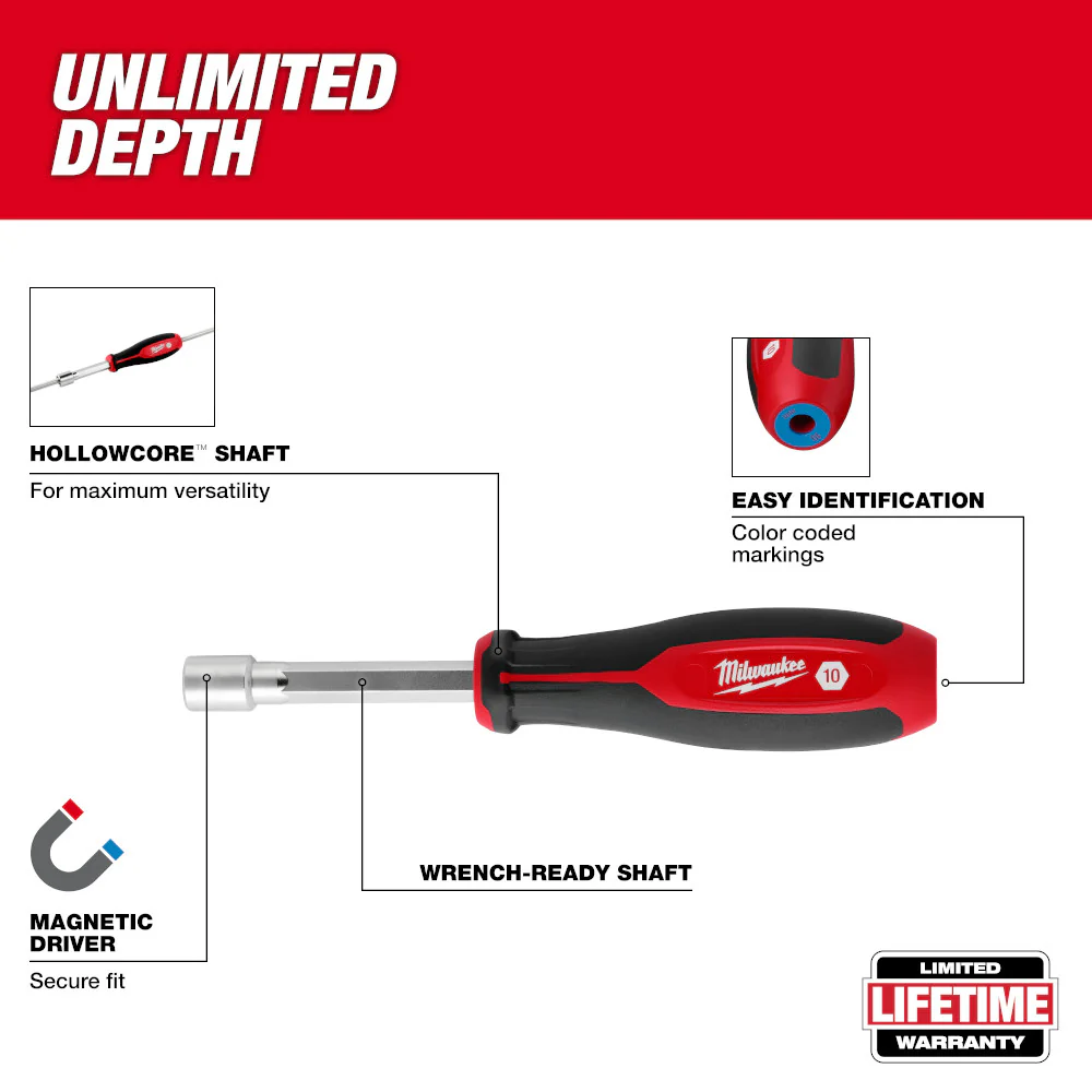 Milwaukee 7 pc. HollowCore™ Magnetic Nut Driver Set - Metric - Image 3