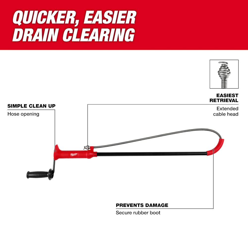 Milwaukee 3ft Toilet Auger - Image 2