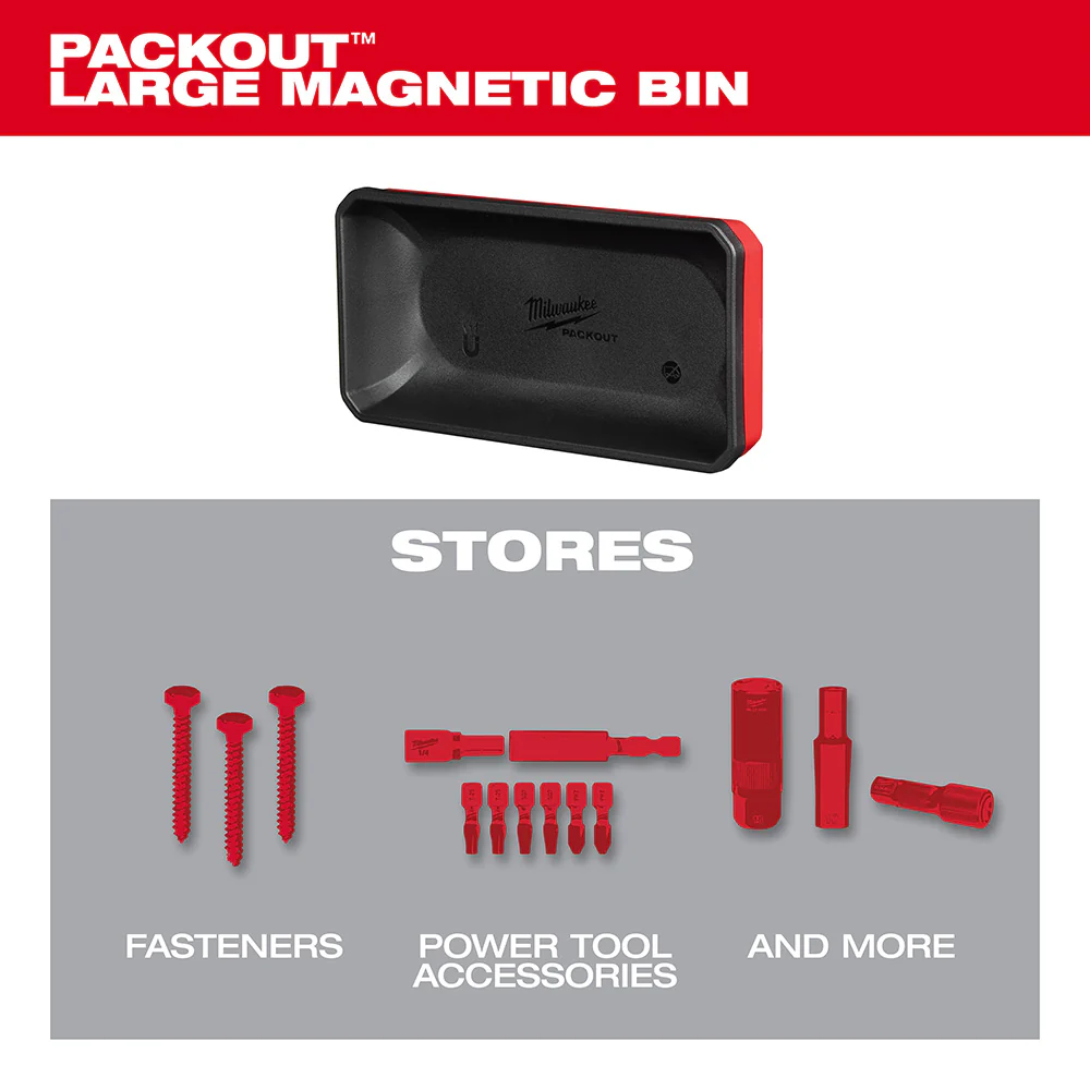 Milwaukee PACKOUT Large Magnetic Bin - Image 3