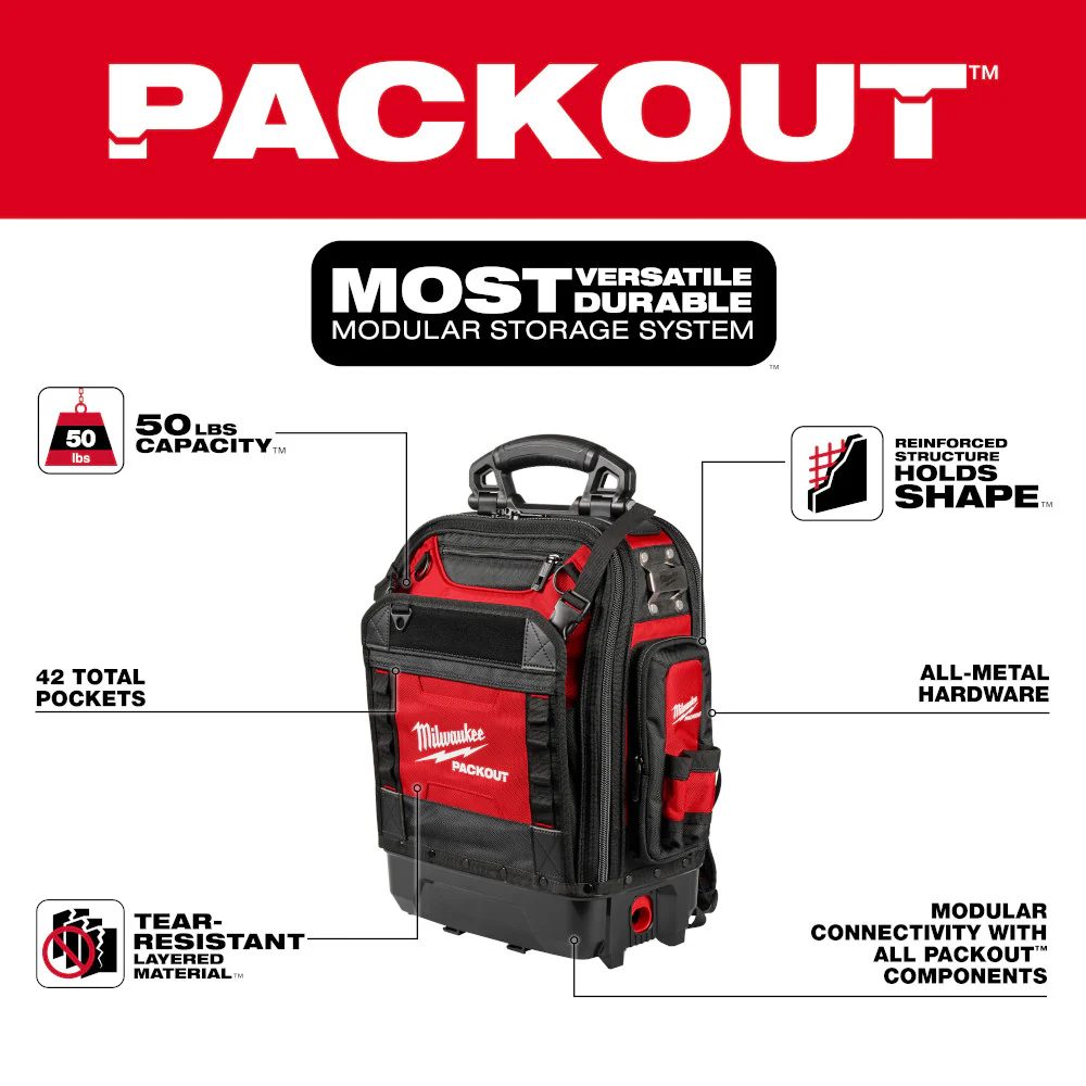 Milwaukee PACKOUT™ Structured Backpack - Image 2