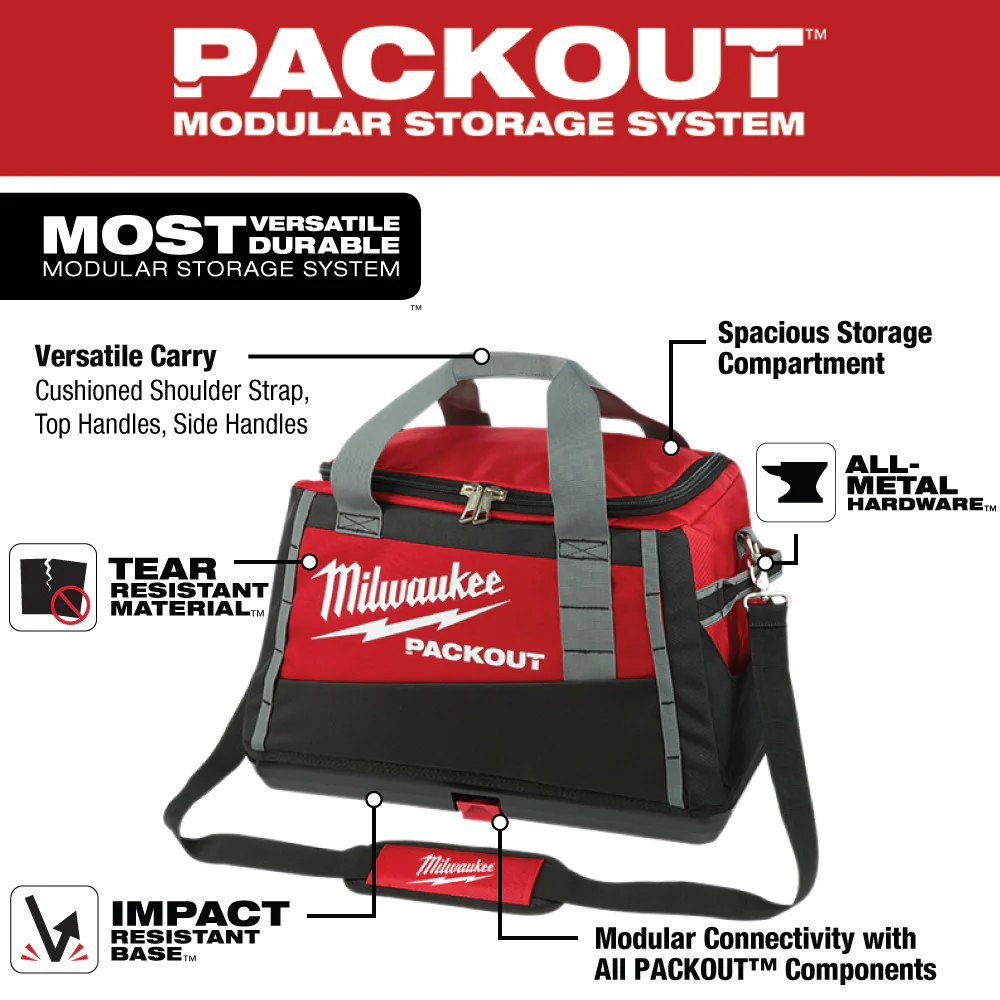 Milwaukee 20" PACKOUT™ Tool Bag - Image 2