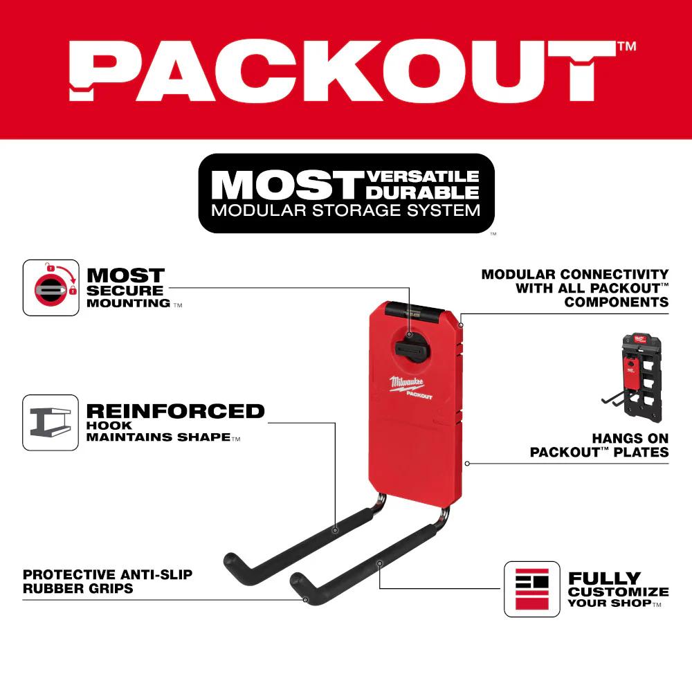 Milwaukee PACKOUT 9" Straight Hook - Image 2