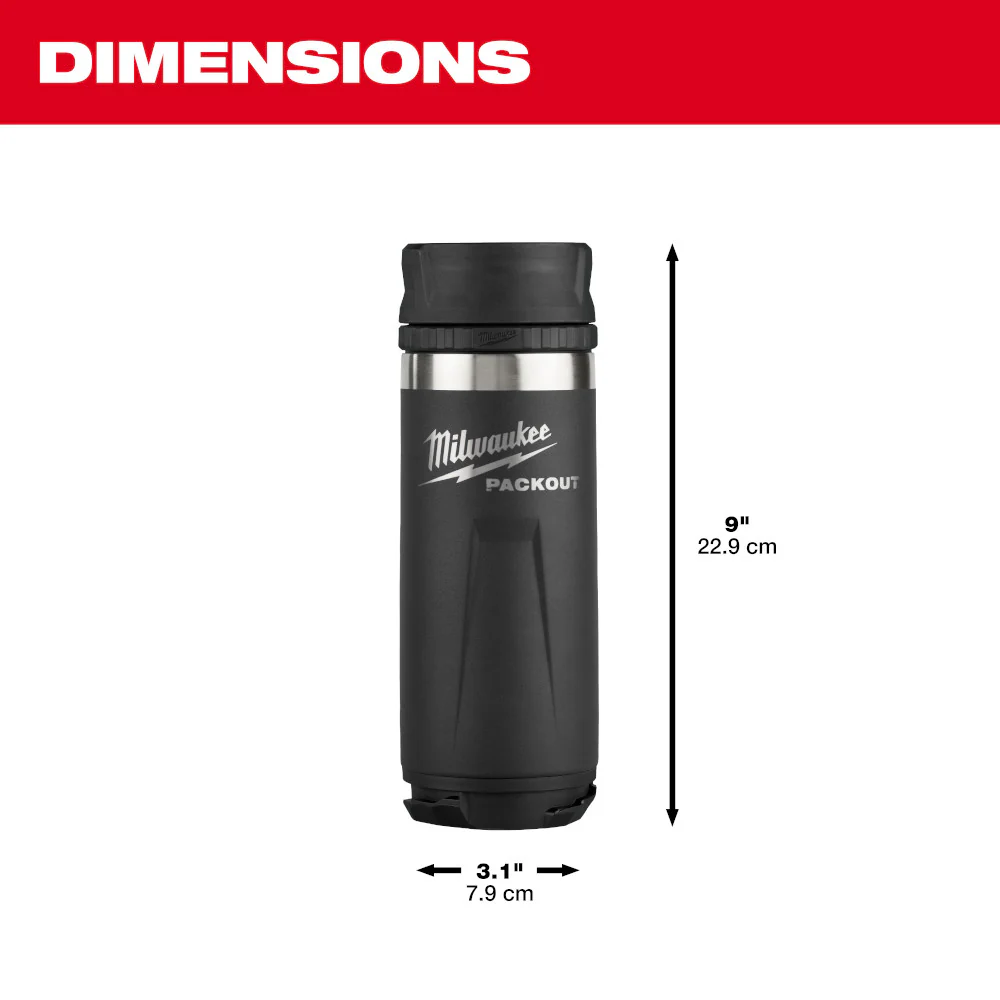 Milwaukee PACKOUT 18 oz. Insulated Bottle w/ Sip Lid - Image 3