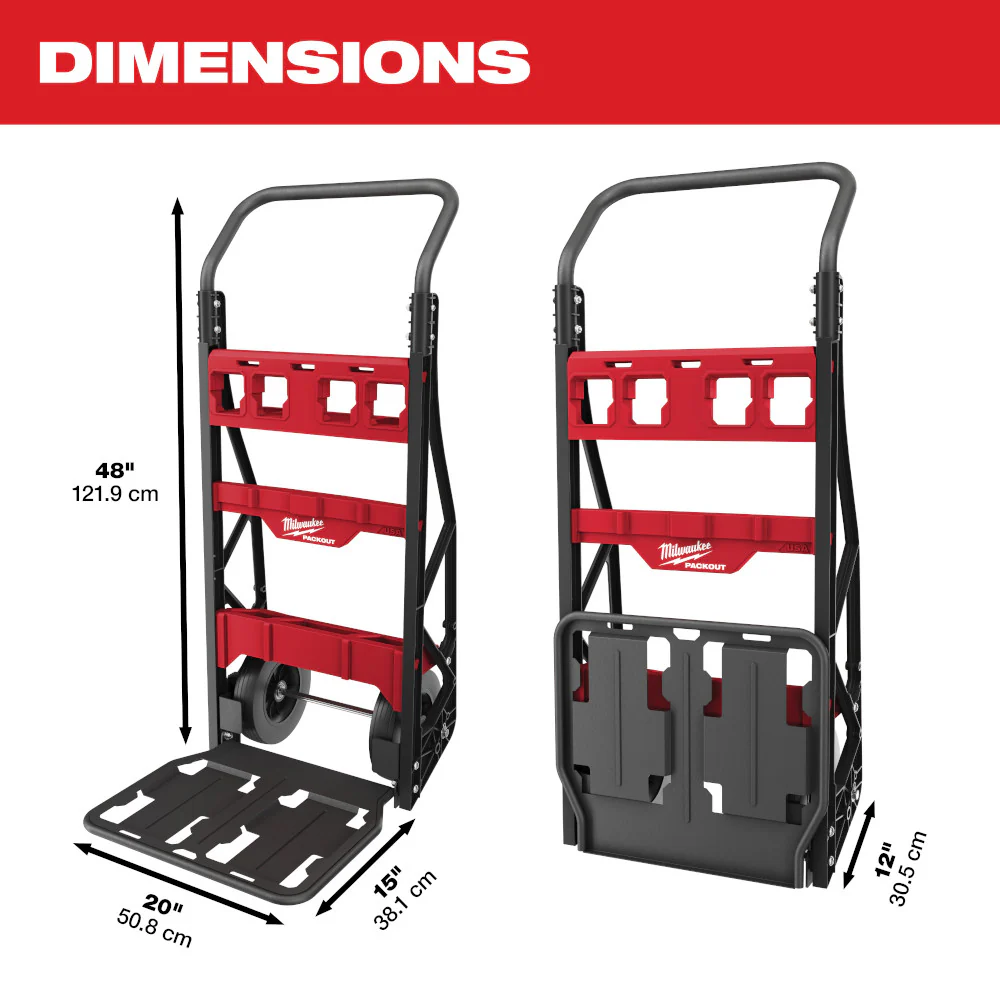 Milwaukee PACKOUT 2-Wheel Cart - Image 3