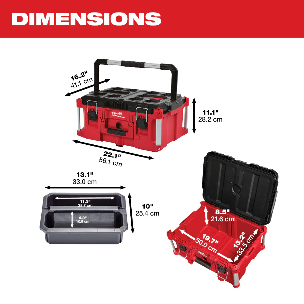 Milwaukee PACKOUT Large Tool Box - Image 3