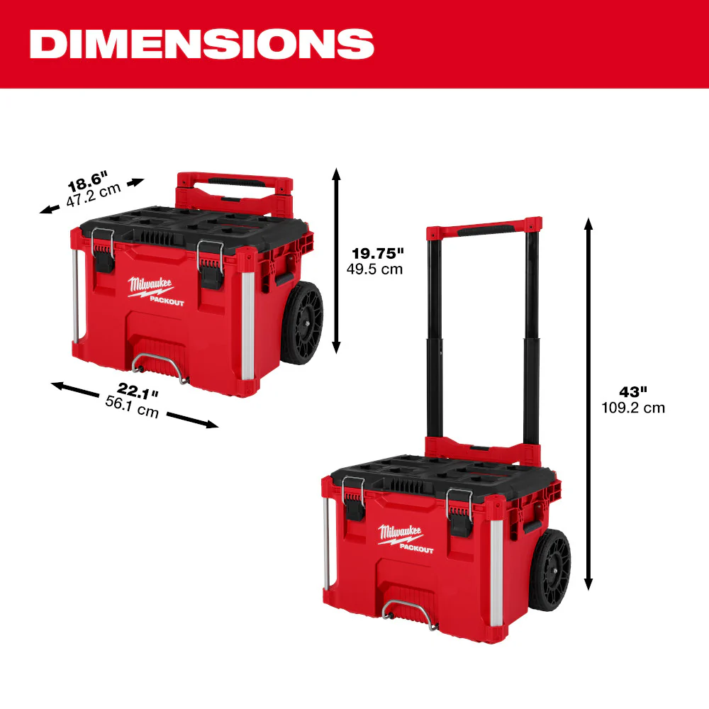 Milwaukee PACKOUT™ Rolling Tool Box - Image 2