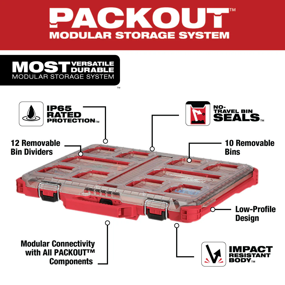 Milwaukee PACKOUT Low-Profile Organizer - Image 2