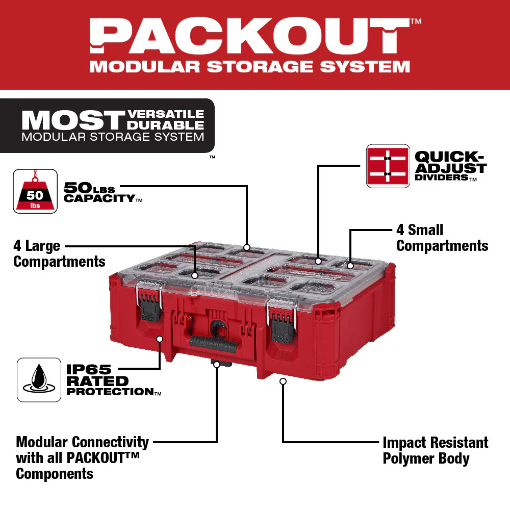 Milwaukee PACKOUT Deep Organizer - Image 2