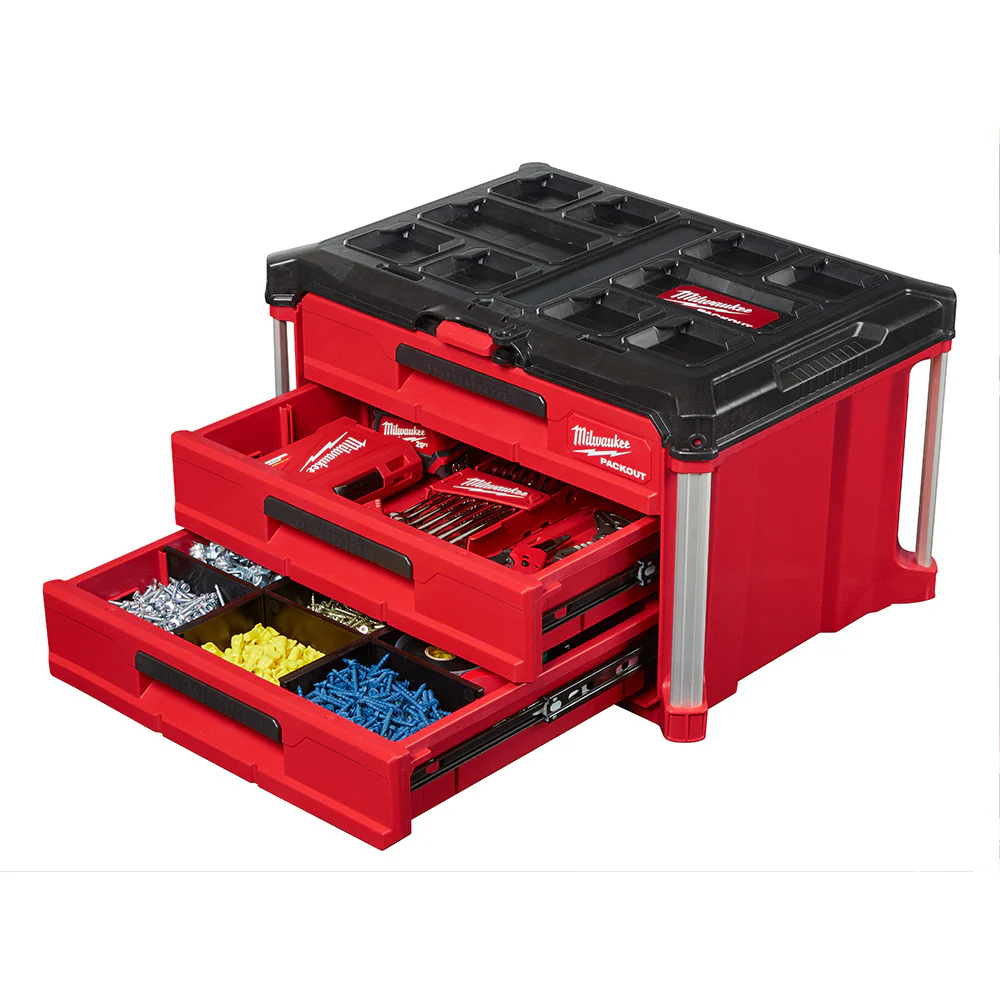 Milwaukee PACKOUT 3-Drawer Tool Box - Image 8