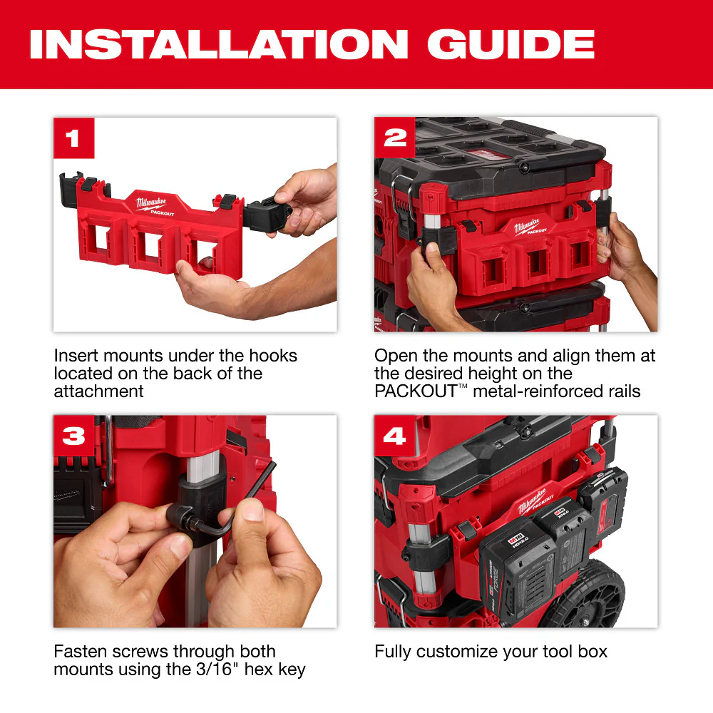 Milwaukee PACKOUT™ Tool Box Attachment Mount - Image 7