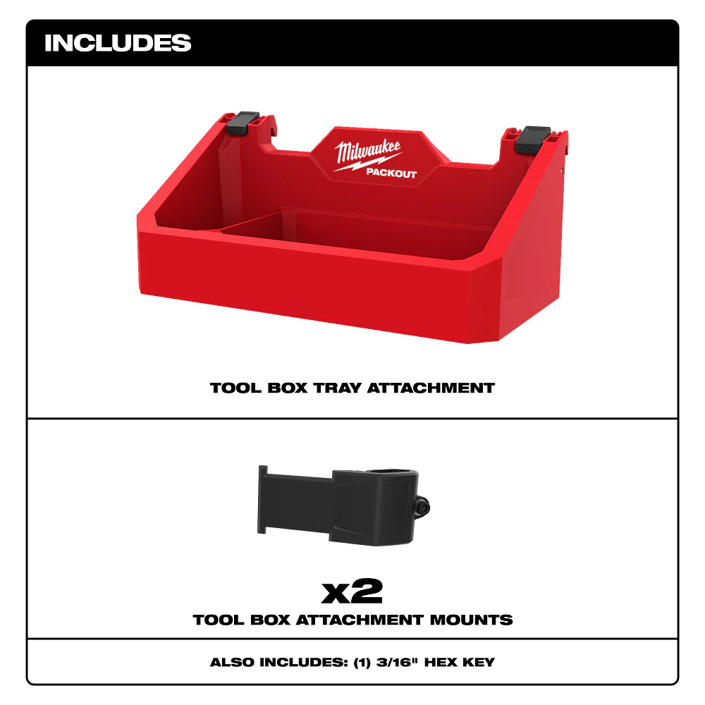 Milwaukee PACKOUT™ Tool Box Tray Attachment - Image 2