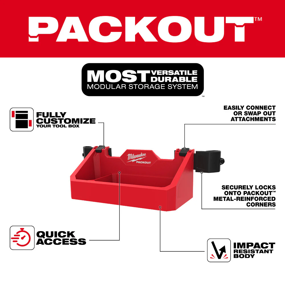 Milwaukee PACKOUT™ Tool Box Tray Attachment - Image 3